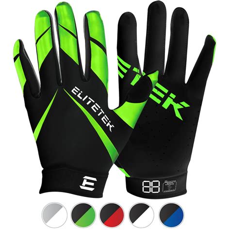 0 Gel Filled Patented Anti-Impact Ultra-Stick Football Sports Receiver Gloves Youth and Adult. . Football gloves walmart
